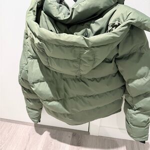 Olive Green Women's Puffer Jacket
